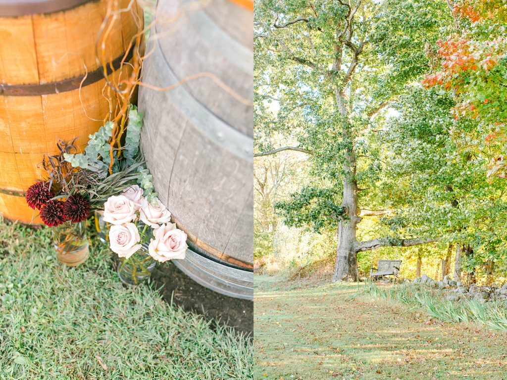 Alizah and Mike had a gorgeous wedding day at Priam Vineyard in the fall! They had gorgeous and unique details at their reception that I loved capturing! 